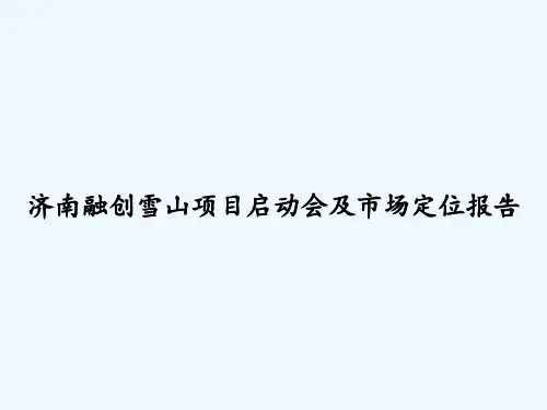 济南融创雪山项目启动会及市场定位报告 PPT