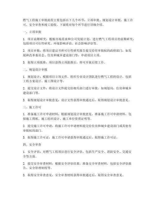 燃气工程施工_审批