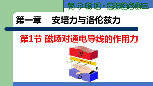 1.1磁场对通电导线的作用力(第1课时)课件高二下学期物理人教版选择性