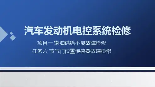 汽车发动机电控系统检修  第二版  课件   1.6节气门位置传感器故障检修