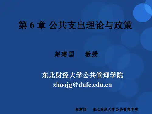 公共经济学第6章  公共支出理论与政策