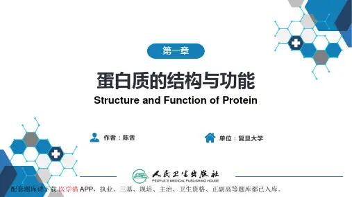 第一篇 生物大分子结构与功能 第一章  蛋白质的结构与功能