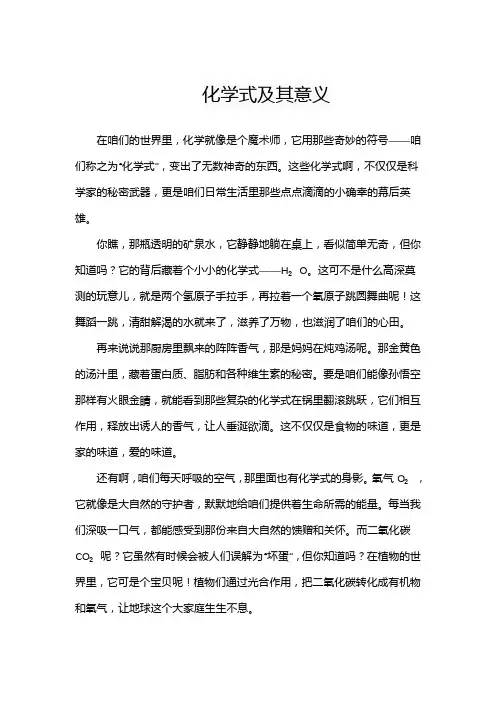 化学式及其意义