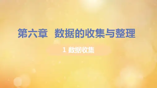 北师大版七年级数学上册第六章数据的收集与整理1数据的收集教学课件新版北师大版