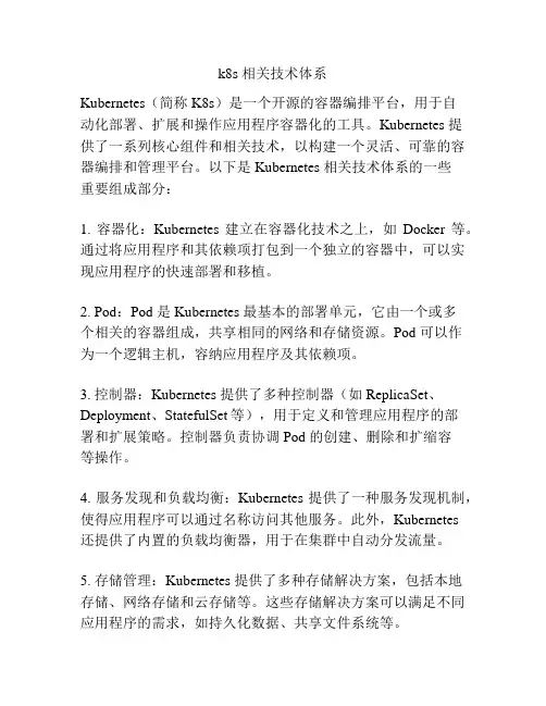 k8s 相关技术体系