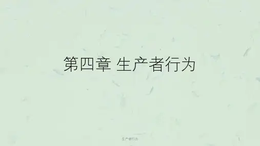 生产者行为课件