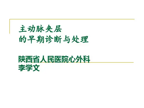 主动脉夹层的早期诊断与处理---李学文