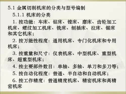 第5章金属切削机床与刀具ppt课件