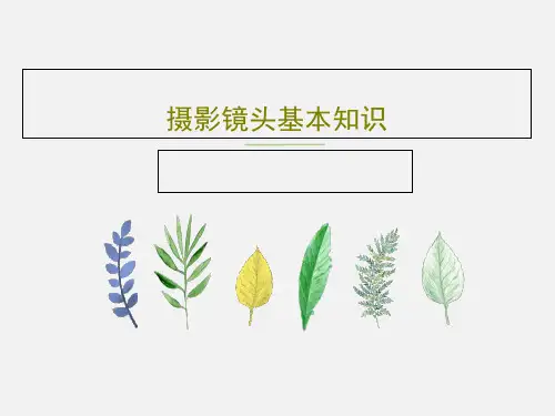 摄影镜头基本知识62页PPT