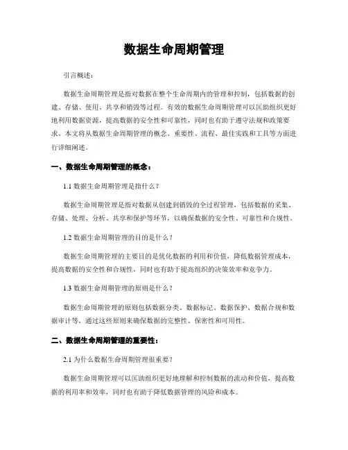 数据生命周期管理