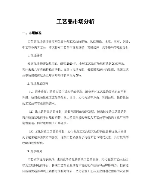 工艺品市场分析