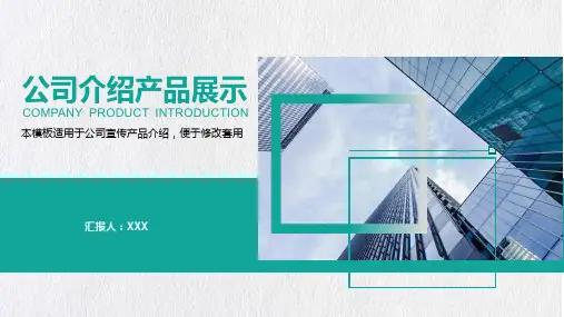 公司介绍产品宣传介绍展示PPT模板