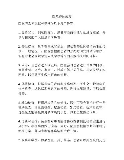 医院查体流程