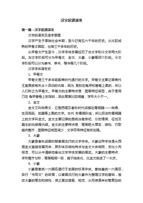 汉字起源演变