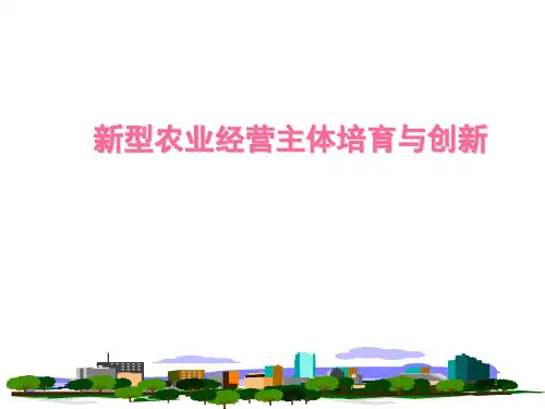 新型农业经营主体培育与创新PPT课件