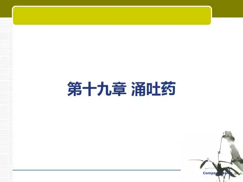 涌吐药,解毒杀虫燥湿止痒药,拔毒化腐生肌药