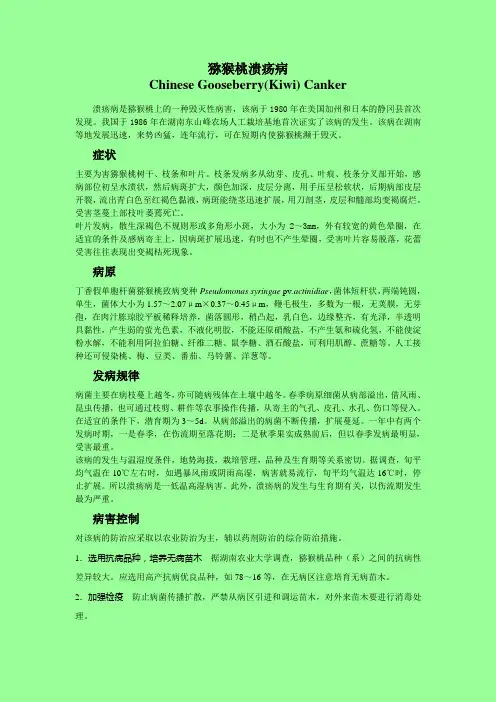 猕猴桃溃疡病