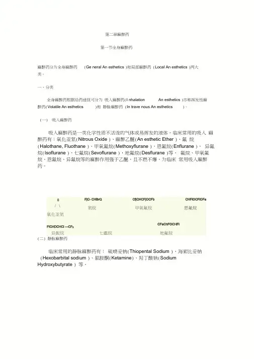 第二章麻醉药
