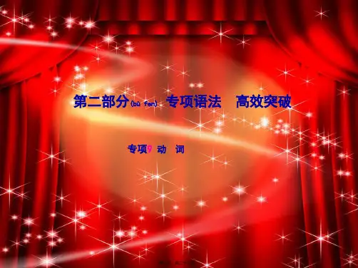 中考英语总复习 第二部分 专项语法 高效突破 专项9 动词课件