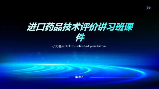进口药品技术评价讲习班课件