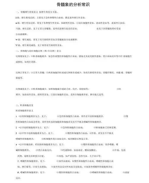 骨髓象的分析常识