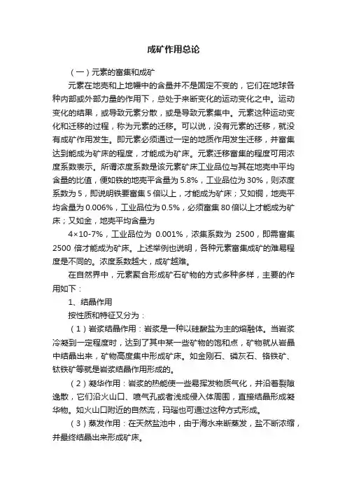 成矿作用总论