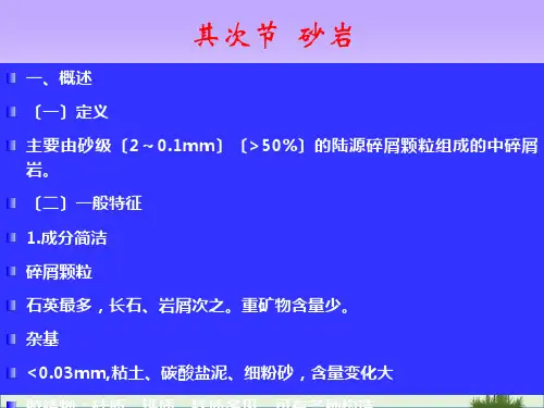 09-第十讲陆源碎屑岩各论-砂岩讲解