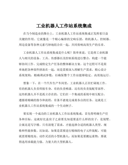 工业机器人工作站系统集成