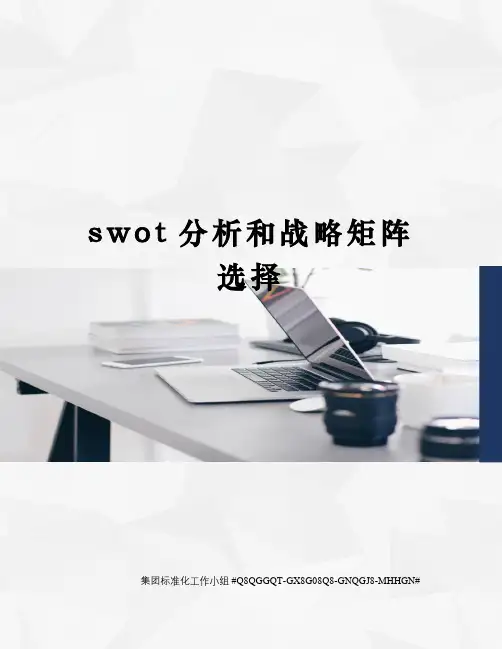 swot分析和战略矩阵选择