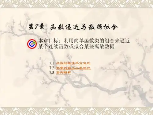 MATLAB精品教程课件第7章  函数逼近与数据拟合