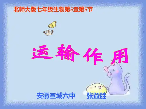 生物七上第五节《 运输作用》ppt