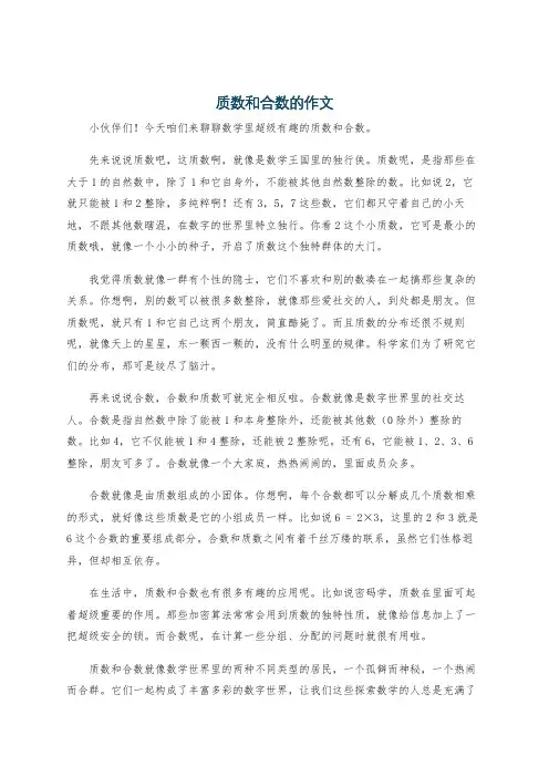 质数和合数的作文