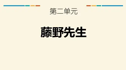 《藤野先生》语文教学PPT课件(3篇)
