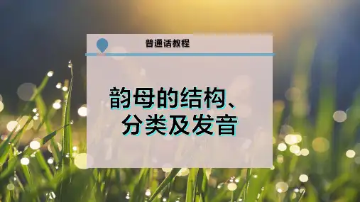 韵母的结构、分类及发 音