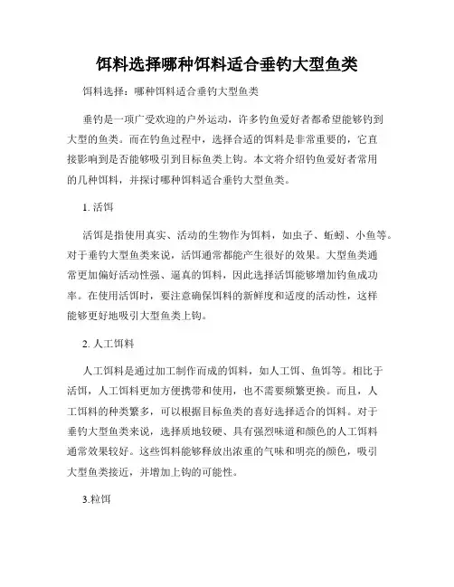 饵料选择哪种饵料适合垂钓大型鱼类