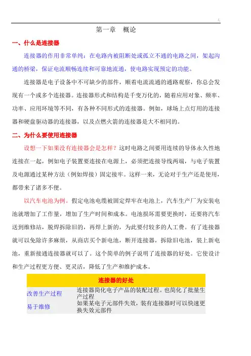 军用连接器专业学习知识