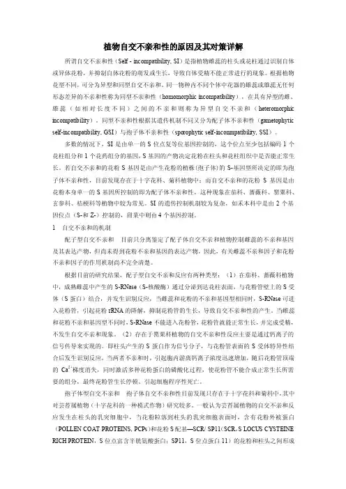 植物自交不亲和性的原因及其对策详解