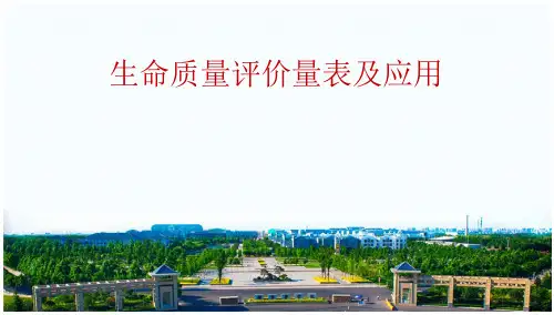 (24)--6.2生命质量评价量表及应用