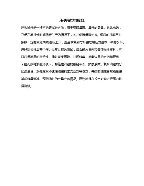压恢试井解释