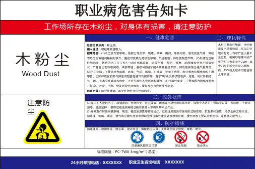 职业病危害风险告知卡-木 粉 尘