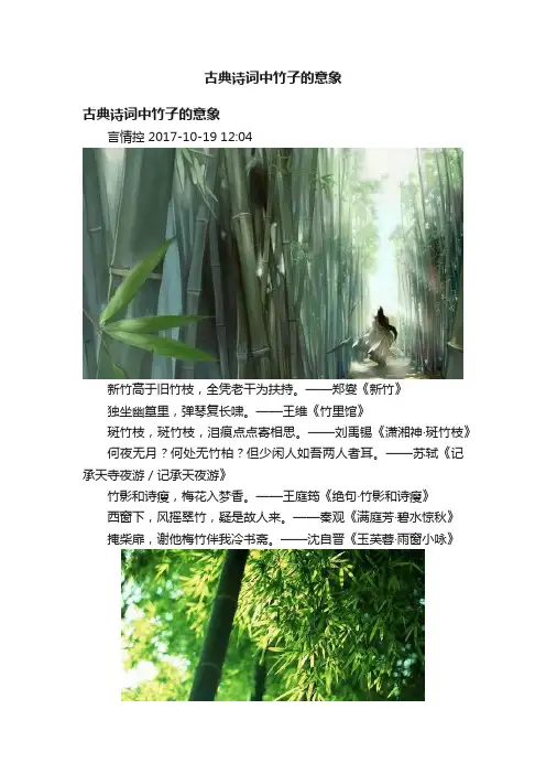 古典诗词中竹子的意象