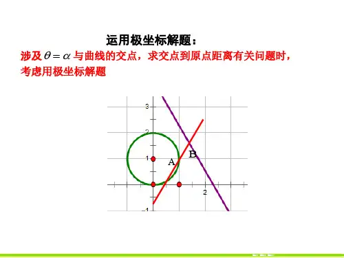 极坐标与参数方程1运用极坐标解题市公开课一等奖课件名师大赛获奖课件