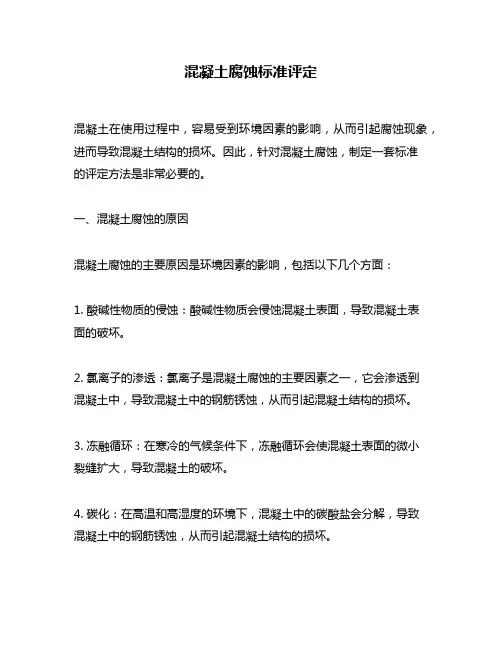混凝土腐蚀标准评定