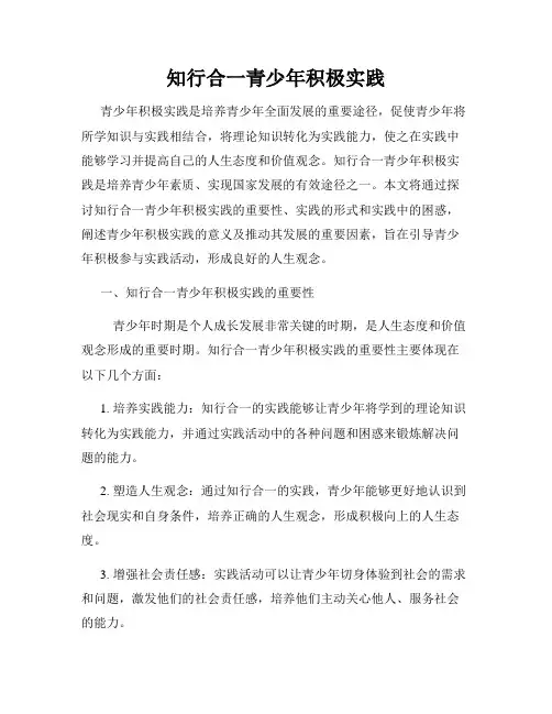 知行合一青少年积极实践