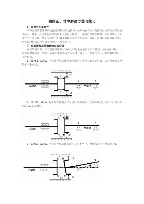 轴找正、对中解决方法与技巧
