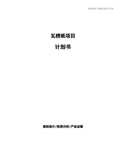 瓦楞纸项目计划书