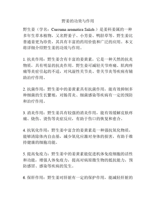 野姜的功效与作用