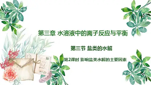 3.3盐类的水解课件高二上学期人教版化学选择性必修1
