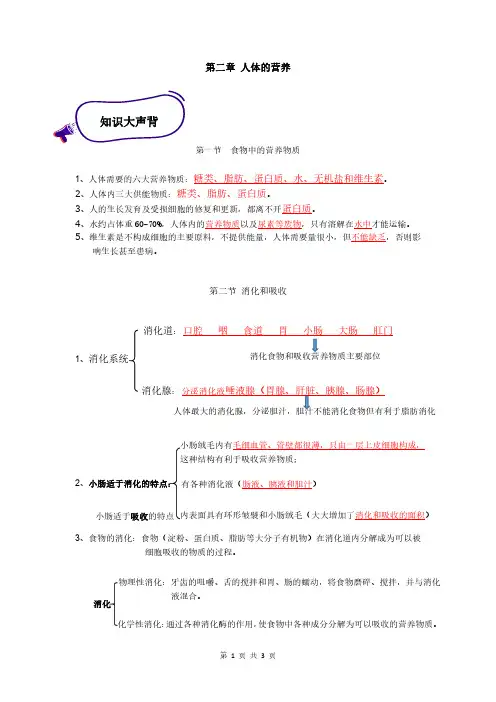 第2章 人体的营养