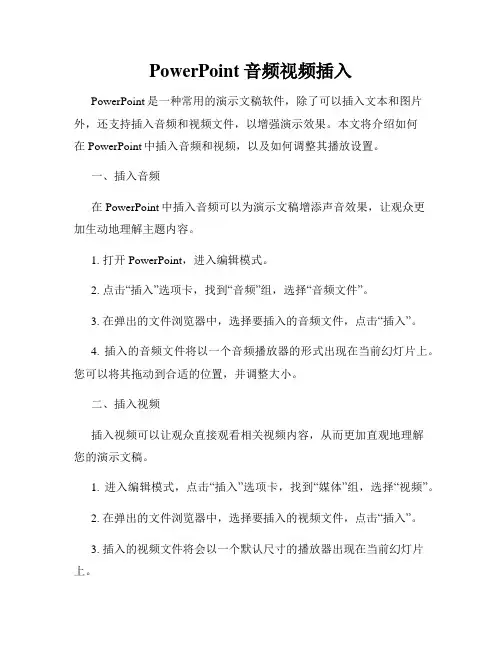 PowerPoint音频视频插入
